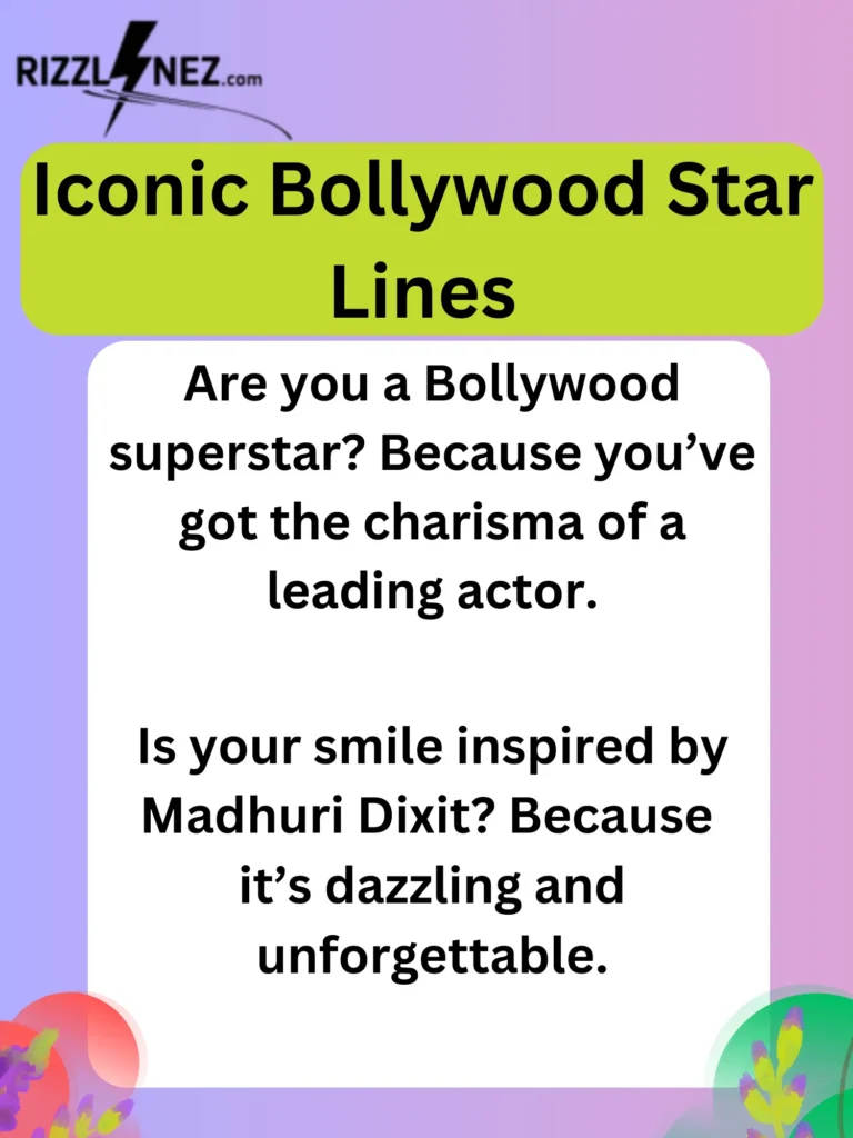 Iconic Bollywood Star Lines